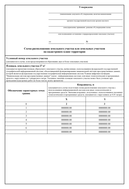 Схема расположения земельного участка на кадастровом плане территории